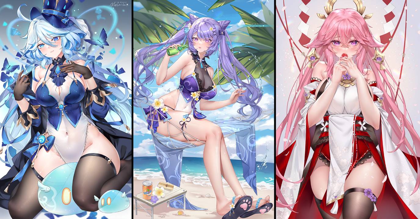 P站优选二次元/原神/专精画师[么赖赖(melailai)]@Fanbox_原画奖励大合集