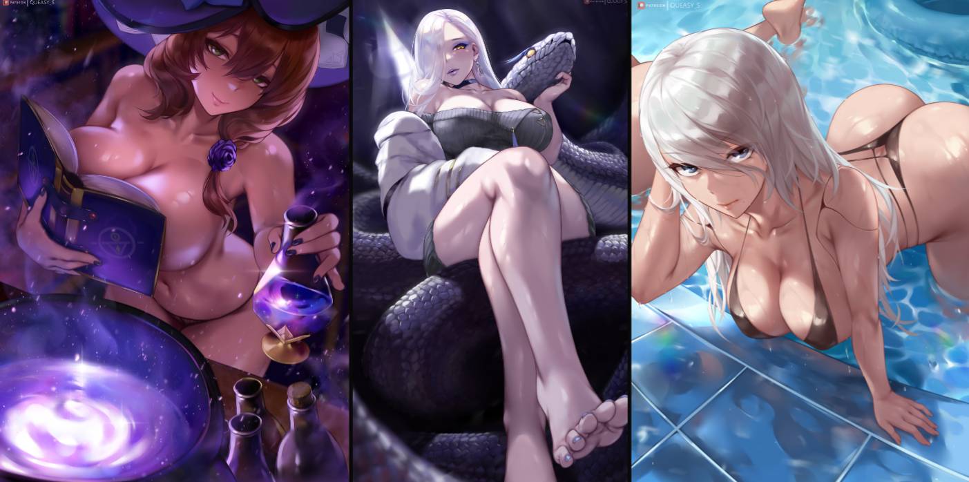 P站精选二次元同人画师@queasyS_Patreon系列原画奖励大合集