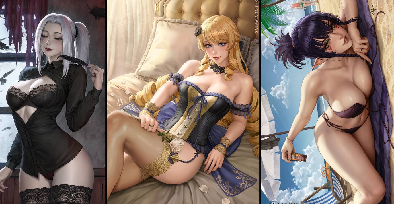 P站精选欧美画师@Sciamano240_Patreon系列原画奖励合集